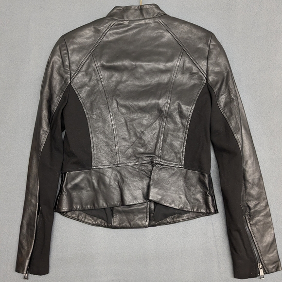 Vakko Black Women's Leather Jacket Size Medium - Picture 8 of 12
